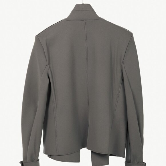 Marie Saint Pierre Grey Neoprene Open-Front Blazer - Picture 2 of 8